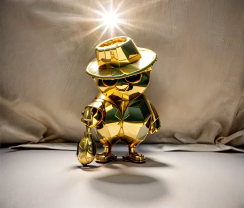 frog figure,leprechaun,jazz frog garden ornament,scandia gnome,master lamp,michelangelo,golden candlestick,searchlamp,gold chalice,miracle lamp,petrol-bowser,c-3po,gold mask,christmas figure,gold cap,minibot,golden mask,pot of gold background,golden double,light stand