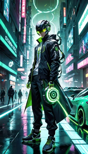 cyberpunk,high-visibility clothing,cyber,electric scooter,patrol,cyber glasses,e-scooter,electro,patrols,futuristic,electric mobility,nvidia,elektrocar,green light,high volt,cyberspace,neon,superhero background,kryptarum-the bumble bee,electric,Anime,Anime,General