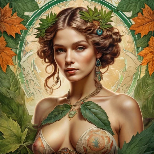 flora,girl in a wreath,dryad,fantasy portrait,faerie,fae,ivy,faery,elven flower,poison ivy,fantasy art,celtic queen,anahata,the enchantress,floral wreath,princess leia,angelica,laurel wreath,wreath of flowers,hula,Photography,General,Commercial