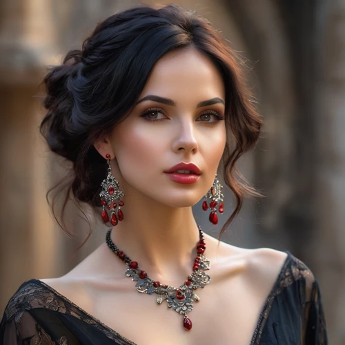 bridal jewelry,romantic look,jewellery,enchanting,jewelry,elegant,jeweled,earrings,beautiful woman,bridal accessory,exquisite,necklace with winged heart,miss circassian,diadem,necklace,princess sofia,elegance,victorian lady,hallia venezia,jewelry florets,Photography,General,Natural