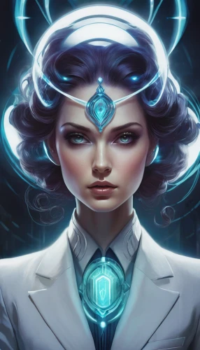 transistor,medusa,medusa gorgon,gorgon,ice queen,goddess of justice,priestess,blue enchantress,zodiac sign libra,head woman,sci fiction illustration,horoscope libra,symetra,cassiopeia,cg artwork,aquarius,cybernetics,sorceress,lady justice,the snow queen,Illustration,Realistic Fantasy,Realistic Fantasy 15