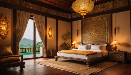 ornate room,thai massage,boutique hotel,southeast asia,sleeping room,chiang mai,laos,thai,cambodia,dragon palace hotel,bali,luxury hotel,thailand,great room,guest room,canopy bed,four-poster,myanmar,patterned wood decoration,asian architecture,Photography,General,Natural