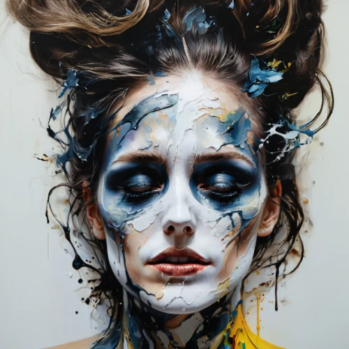 painted lady,bodypainting,face paint,body painting,bodypaint,body art,neon body painting,two face,woman face,harlequin,face painting,voodoo woman,american painted lady,painted,paint splatter,masquerade,woman's face,sugar skull,splintered,mystical portrait of a girl