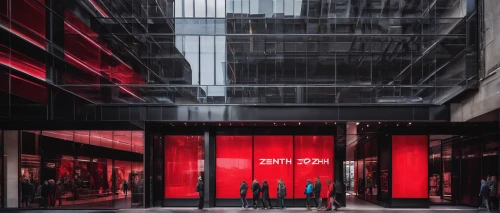 storefront,glass facade,store front,red matrix,bond stores,paris shops,revolving door,red milan,glass facades,store fronts,vitrine,glass building,shoe store,207st,red tones,fashion street,stock exchange,modern office,store window,steel door,Photography,General,Natural