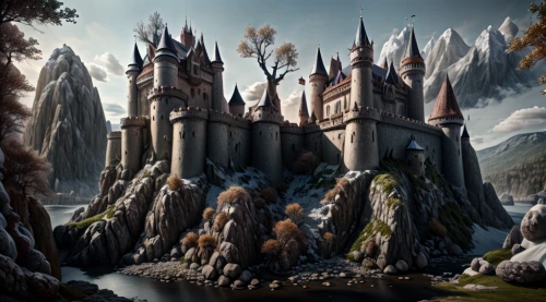 fairy tale castle,3d fantasy,fairytale castle,fantasy picture,fantasy landscape,hogwarts,fantasy world,water castle,castle of the corvin,fantasy art,elves flight,knight's castle,castel,fairy tale,fantasy city,fairytale,children's fairy tale,fairy world,castles,fairy village