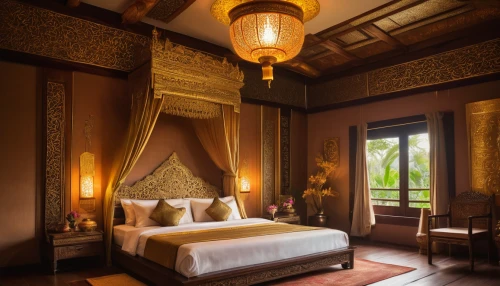 ornate room,siem reap,boutique hotel,riad,ubud,sleeping room,interior decoration,luxury hotel,canopy bed,great room,interior decor,guest room,japanese-style room,thai massage,asian architecture,luxury home interior,dragon palace hotel,vientiane,hotel hall,southeast asia,Photography,General,Natural