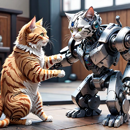 robot combat,armored animal,cat warrior,prowl,metal toys,robotics,rex cat,robots,chat bot,transformers,mecha,model kit,cat lovers,mech,cybernetics,fallout4,fist bump,breed cat,stage combat,robotic,Anime,Anime,General