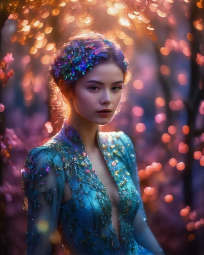 fairy peacock,fantasy portrait,faery,mystical portrait of a girl,faerie,girl in flowers,fairy queen,fae,beautiful girl with flowers,fantasy picture,rosa 'the fairy,enchanting,cinderella,fairy forest,flower fairy,rosa ' the fairy,romantic portrait,rapunzel,fairy galaxy,girl in a wreath,Photography,Artistic Photography,Artistic Photography 12