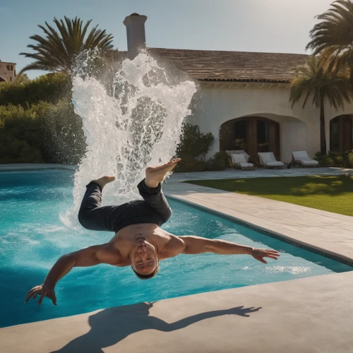 jumping into the pool,splash photography,flip (acrobatic),axel jump,leap for joy,water splash,splash,leaping,splashing,jumping off,splashing around,photoshoot with water,leap,freestyle swimming,surface water sports,tumbling (gymnastics),plunge,jumping,still water splash,water bomb,Photography,General,Natural