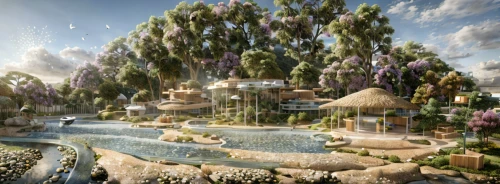 fairy world,fairy village,floating islands,artificial islands,landscape designers sydney,render,artificial island,diamond lagoon,fantasy world,3d rendering,nature garden,the disneyland resort,3d fantasy,landscape design sydney,gardens by the bay,tomorrowland,3d rendered,fairy forest,underwater oasis,fountain pond