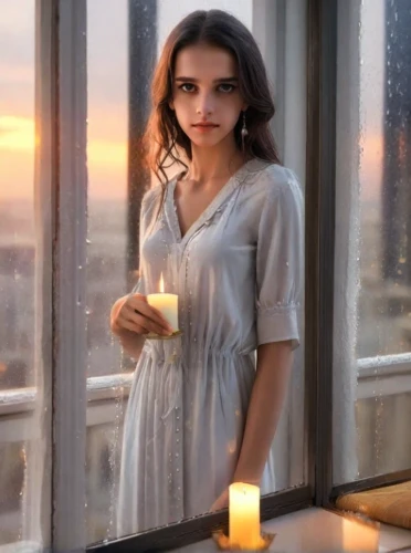 romantic look,candlelight,candlelights,romantic portrait,elegant,candle light,candle,enchanting,angelic,paris balcony,tea-lights,romantic night,in the evening,la violetta,a candle,elegance,tea lights,breathtaking,angel,nightgown