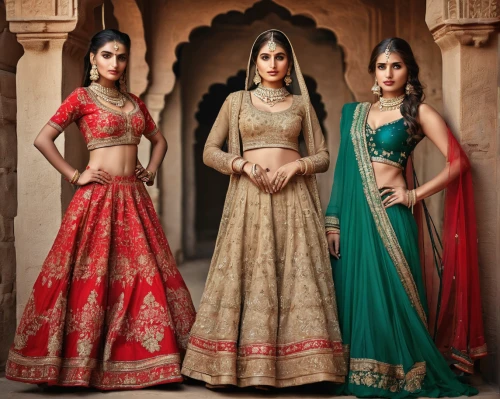 bridal clothing,ethnic design,golden weddings,dowries,gold-pink earthy colors,raw silk,gold ornaments,indian bride,fashion shoot,diwali,ethnic,east indian,wedding dresses,the three graces,women clothes,women fashion,women's clothing,bollywood,fashion dolls,fashion design,Photography,General,Natural