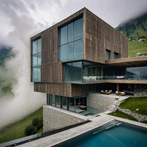 house in mountains,house in the mountains,swiss house,modern house,modern architecture,house with lake,alpine style,lago grey,luxury property,chalet,private house,avalanche protection,house by the water,luxury home,cubic house,dunes house,beautiful home,mountain hut,south-tirol,pool house,Photography,General,Natural