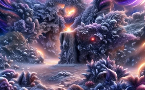 infinite snow,winter forest,ice planet,glory of the snow,fantasy picture,snow scene,winter background,hoarfrost,nine-tailed,blizzard,snow landscape,ice landscape,eternal snow,ground frost,fantasy art,christmas snowy background,ice cave,ice castle,father frost,background image