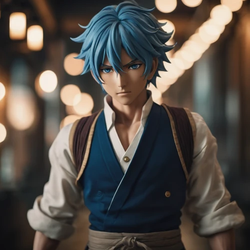 cosplay image,kotobukiya,2d,ren,male character,jin deui,cosplayer,nikko,cosplay,anime 3d,aqua,luka,3d figure,game character,background bokeh,3d rendered,main character,game figure,character,swordsman,Photography,General,Cinematic