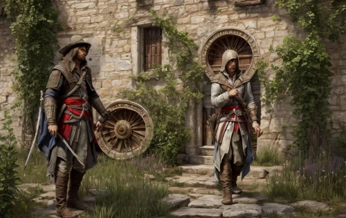musketeers,guards of the canyon,assassins,assassin,pilgrims,musketeer,medieval,father and son,bandit theft,conquistador,guard,father and daughter,tower flintlock,guarding,shepherd's staff,hanging elves,knight village,nomad,patrols,aesulapian staff,Game Scene Design,Game Scene Design,Renaissance