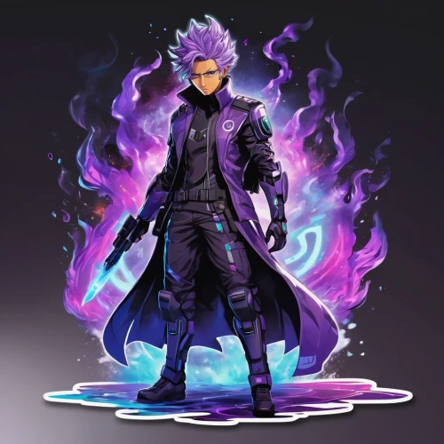 killua,killua hunter x,monsoon banner,kakashi hatake,male character,yukio,trunks,dodge warlock,specter,dark-type,life stage icon,cynara,magus,neptune,plasma bal,etna,akashiyaki,fire master,purple,corvin,Unique,Design,Sticker