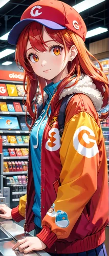 mc,cashier,convenience store,anime japanese clothing,leninade,pizza supplier,e-gas station,mcdonald,grocery,jacket,supermarket,mikuru asahina,salesgirl,fastfood,gas station,asuka langley soryu,clerk,windbreaker,subway,shopkeeper,Anime,Anime,General