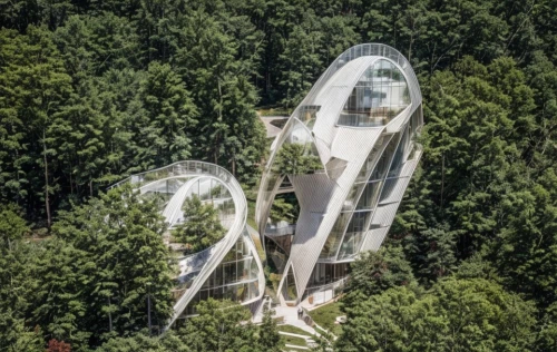 futuristic architecture,tree house hotel,eco hotel,futuristic art museum,helix,mirror house,house in the forest,forest chapel,hahnenfu greenhouse,eco-construction,tree house,düsseldorferhütte,arhitecture,glass building,modern architecture,treehouse,hanging houses,ski jump,triberg,bridal veil,Architecture,General,Modern,Functional Sustainability 2