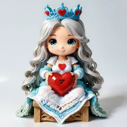 heart with crown,queen of hearts,blue heart,white rose snow queen,handmade doll,the snow queen,valentine gnome,heart shape rose box,ice queen,blue heart balloons,winterblueher,doll figure,christmas figure,artist doll,diamond-heart,heart give away,elsa,white heart,heart with hearts,collectible doll,Illustration,Japanese style,Japanese Style 01