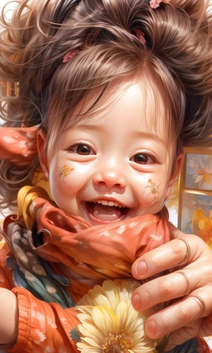 children's background,flower painting,a girl's smile,child portrait,little girl in wind,baby laughing,sunflower coloring,chalk drawing,girl in flowers,world digital painting,kids illustration,cheery-blossom,portrait background,photo painting,digital painting,baby smile,oil painting,art painting,cheerfulness,girl picking flowers