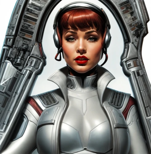 cyborg,sci fi,cybernetics,head woman,darth talon,sci fiction illustration,shepard,robot icon,chrome steel,shoulder pads,space-suit,sci - fi,sci-fi,war machine,mags,andromeda,protective suit,detail shot,nova,black widow,Game Scene Design,Game Scene Design,Comic Style