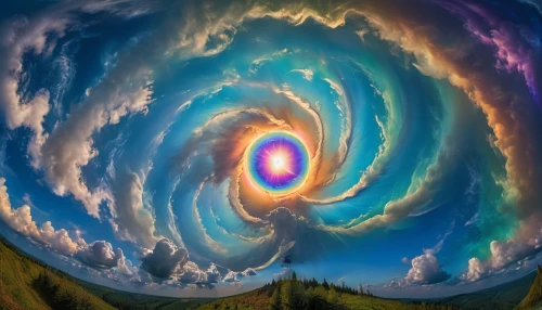 colorful spiral,cosmic eye,time spiral,wormhole,spiral background,spiral galaxy,world digital painting,spiral nebula,panoramical,vortex,crown chakra,psychedelic art,swirl clouds,planet eart,galaxy soho,swirly orb,concentric,spiral,planet alien sky,bar spiral galaxy,Illustration,Realistic Fantasy,Realistic Fantasy 20