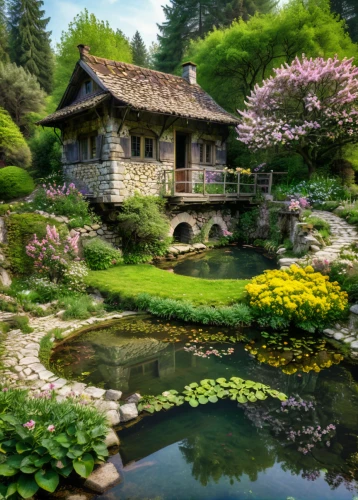 garden pond,japanese garden,japan garden,lily pond,japanese garden ornament,lotus pond,house with lake,lilly pond,beautiful home,asian architecture,nature garden,home landscape,pond flower,wishing well,japanese zen garden,summer cottage,zen garden,house in the forest,koi pond,beautiful japan,Photography,General,Natural