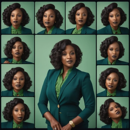 composites,vintage anise green background,portrait background,black professional,girl scouts of the usa,african american woman,tiana,portraits,black women,afroamerican,greens,television character,pam trees,business woman,jasmine bush,senator,image montage,kerry,green screen,nigeria woman,Photography,General,Cinematic