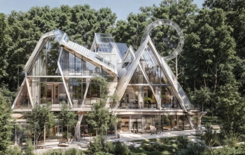 hahnenfu greenhouse,house in the forest,eco hotel,eco-construction,cubic house,frame house,timber house,cube stilt houses,tree house hotel,mirror house,wooden construction,archidaily,hanging houses,wooden frame construction,cube house,düsseldorferhütte,glass pyramid,greenhouse,futuristic architecture,roof truss,Architecture,General,Modern,Functional Sustainability 1