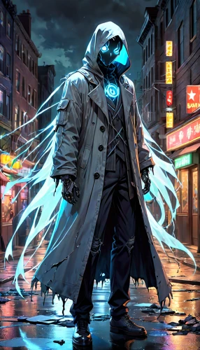 pandemic,cyberpunk,sci fiction illustration,the pandemic,electro,blue tiger,blue demon,masquerade,phantom,game illustration,dodge warlock,cg artwork,male mask killer,father frost,masked man,mean bluish,cd cover,with the mask,concept art,grimm reaper,Anime,Anime,General