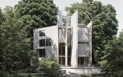 cubic house,frame house,house in the forest,house hevelius,timber house,contemporary,cube house,kirrarchitecture,archidaily,eco-construction,inverted cottage,mirror house,metal cladding,model house,glass facade,modern house,danish house,residential house,modern architecture,house shape,Architecture,General,Modern,Minimalist Serenity