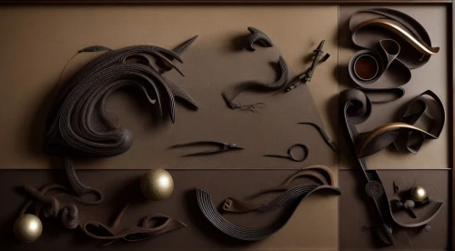 embossed rosewood,metal embossing,mouldings,chocolate letter,dark cabinetry,chocolate shavings,leather texture,kraft paper,cardboard background,pieces chocolate,wrought iron,chocolatier,cinema 4d,handles,ornamental dividers,music note frame,carved wood,coffee background,bronze wall,wooden background,Product Design,Furniture Design,Modern,Dutch Mixed Vintage