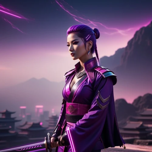 mulan,wuchang,monsoon banner,yi sun sin,hwachae,katana,purple background,female warrior,xing yi quan,xizhi,tai qi,shuanghuan noble,bianzhong,purple wallpaper,purple,xiangwei,zui quan,wushu,xiaochi,oriental princess