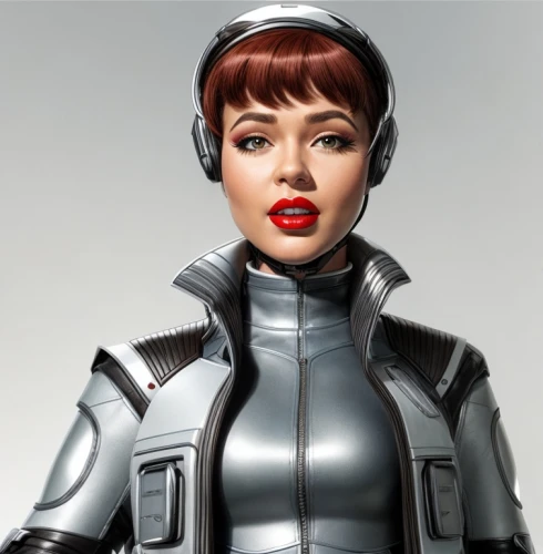 cyborg,actionfigure,action figure,sci fi,head woman,shepard,cybernetics,sci fiction illustration,protective suit,collectible action figures,telephone operator,female doctor,plastic model,retro woman,female doll,3d figure,sci-fi,sci - fi,futuristic,rubber doll,Common,Common,None