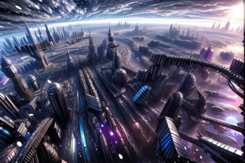 futuristic landscape,metropolis,fantasy city,sky city,skycraper,city cities,black city,sci fiction illustration,sci-fi,sci - fi,futuristic,sci fi,futuristic architecture,vast,scifi,sky space concept,cities,valerian,cyberpunk,dystopian