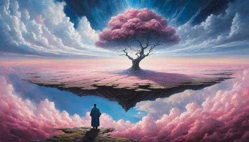 surrealism,parallel worlds,psychedelic art,transcendental,equilibrium,surrealistic,ascension,parallel world,illusion,fractals art,dimensional,transcendence,tree of life,metaphysical,consciousness,duality,astral traveler,薄雲,magic tree,meditate,Photography,General,Natural