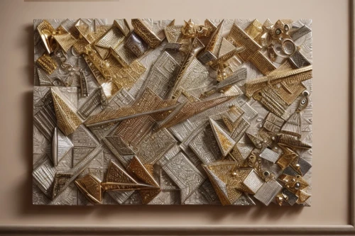 wall panel,wood diamonds,wood art,corrugated cardboard,abstract gold embossed,wood board,ceramic tile,wood block,parquet,wood chips,patterned wood decoration,wood blocks,torn paper,cork board,wooden cubes,clothespins,decorative art,cork wall,wood carving,gold stucco frame,Product Design,Jewelry Design,Europe,Ethnic Fusion