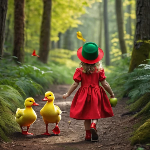 little girls walking,children's fairy tale,red duck,walk with the children,happy children playing in the forest,children's background,girl and boy outdoor,fairy tale,the pied piper of hamelin,little red riding hood,a fairy tale,pied piper,little girl running,red hat,forest walk,fairy forest,fairytale forest,fairytale,fairytale characters,red coat,Photography,General,Natural