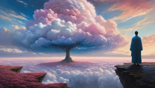 surrealism,cloud mountain,surrealistic,cumulus nimbus,薄雲,lone tree,cloud image,dr. manhattan,cumulus,cloud mushroom,pillars of creation,el salvador dali,equilibrium,floating island,imagination,cloud towers,ascension,cumulus cloud,clouds - sky,about clouds,Photography,General,Natural