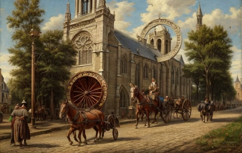 delft,church painting,notre dame de sénanque,nidaros cathedral,pilgrims,saint mark,utrecht,cathedral,horse-drawn carriage,notre-dame,gothic church,notre dame,groenendael,notredame de paris,dutch landscape,church,village scene,church bells,münsterland,horse-drawn,Game Scene Design,Game Scene Design,Medieval