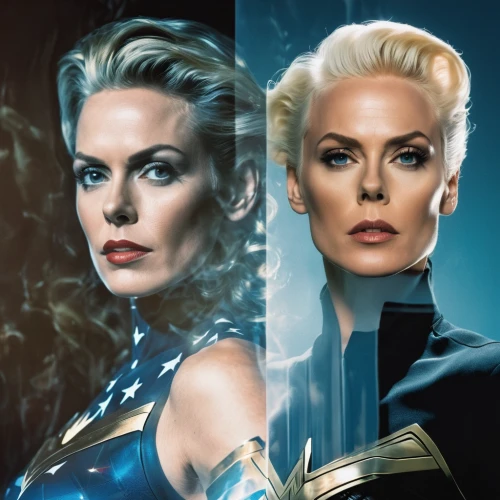 charlize theron,birds of prey,birds of prey-night,trinity,femme fatale,aging icon,beauty icons,captain marvel,underworld,eurythmics,valerian,power icon,retouching,goddess of justice,banner set,justice league,clue and white,fantasy woman,tilda,digital compositing,Photography,Artistic Photography,Artistic Photography 07