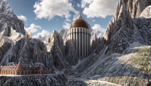 peter-pavel's fortress,stalin skyscraper,castle of the corvin,transylvania,bordafjordur,fairy tale castle,knight's castle,ice castle,kirghystan,fantasy city,mountain settlement,kings landing,citadel,metropolis,many glacier hotel,basil's cathedral,3d fantasy,futuristic landscape,minarets,chucas towers,Common,Common,Natural