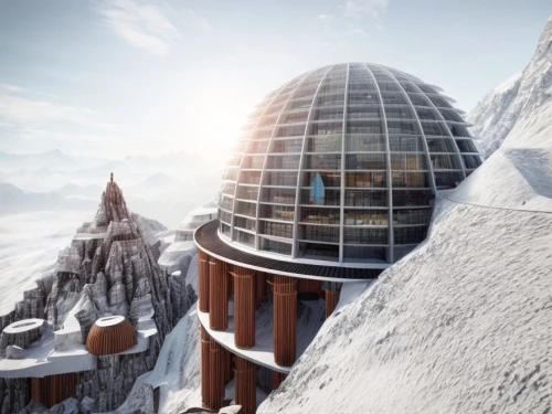 snowhotel,schilthorn,solar cell base,sky space concept,snow house,snow roof,summit castle,ice planet,säntis,observatory,cubic house,igloo,alpine hut,roof domes,titlis,ice castle,skyscapers,sky apartment,high-altitude mountain tour,thermokarst,Common,Common,Natural