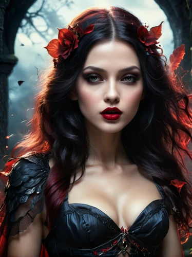 vampire woman,gothic woman,vampire lady,queen of hearts,red riding hood,scarlet witch,the enchantress,dark angel,black rose hip,little red riding hood,fantasy woman,sorceress,gothic portrait,faery,fantasy art,gothic fashion,fantasy picture,evil fairy,fairy tale character,bleeding heart,Photography,General,Natural