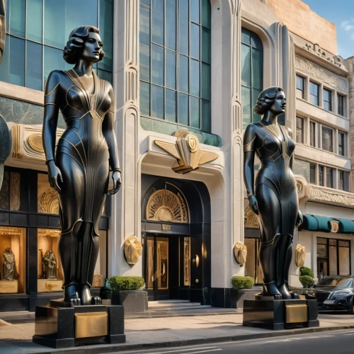 art deco woman,art deco,beverly hills hotel,beverly hills,the three graces,largest hotel in dubai,the sculptures,decorative fountains,caesars palace,the boulevard arjaan,statues,sculptures,eros statue,woman sculpture,art deco ornament,mannequins,las olas suites,garden statues,agent provocateur,statuary,Photography,General,Natural