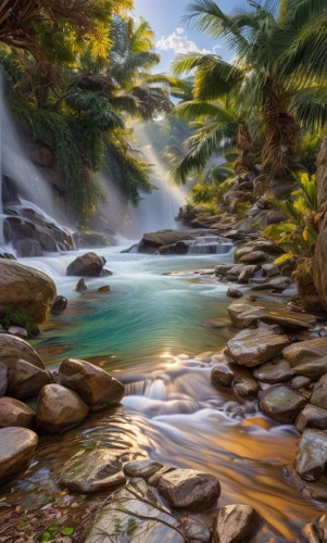 mountain stream,flowing creek,river landscape,flowing water,mountain spring,a small waterfall,water flowing,rapids,brown waterfall,rushing water,world digital painting,mountain river,brook landscape,streams,new south wales,waterfall,cascading,landscape background,fantasy landscape,green waterfall