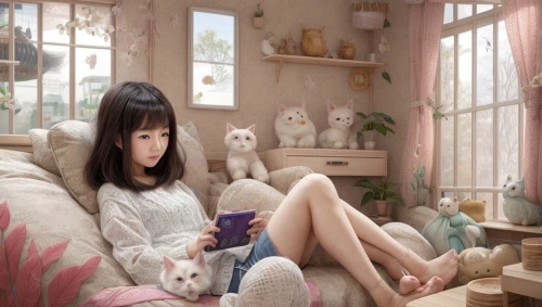 girl with dog,the little girl's room,girl sitting,studio ghibli,doll house,doll kitchen,playing room,cat's cafe,dog cafe,soft toys,doll's house,3d fantasy,girl studying,3d teddy,japanese doll,toy dog,dollfie,mari makinami,painter doll,little girl reading,Common,Common,Natural