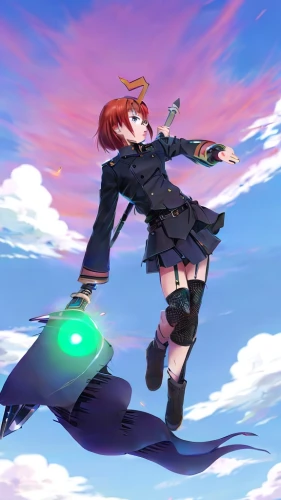 flying girl,flying heart,swordswoman,snowkiting,kite flyer,transistor,nora,kosmea,3d crow,cloud roller,kite boarding,mako,meteora,uruburu,kite,crow queen,raven bird,violinist violinist of the moon,summoner,fly a kite,Common,Common,Japanese Manga