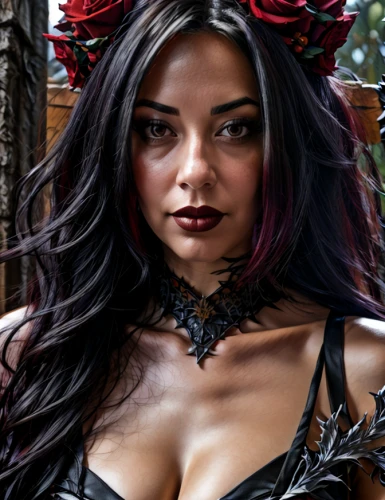 raven,catrina,polynesian girl,catrina calavera,the enchantress,maori,polynesian,harley,queen of hearts,fantasy woman,sorceress,santana,vanessa (butterfly),toni,steampunk,huntress,voodoo woman,bandana,tiger lily,raven girl